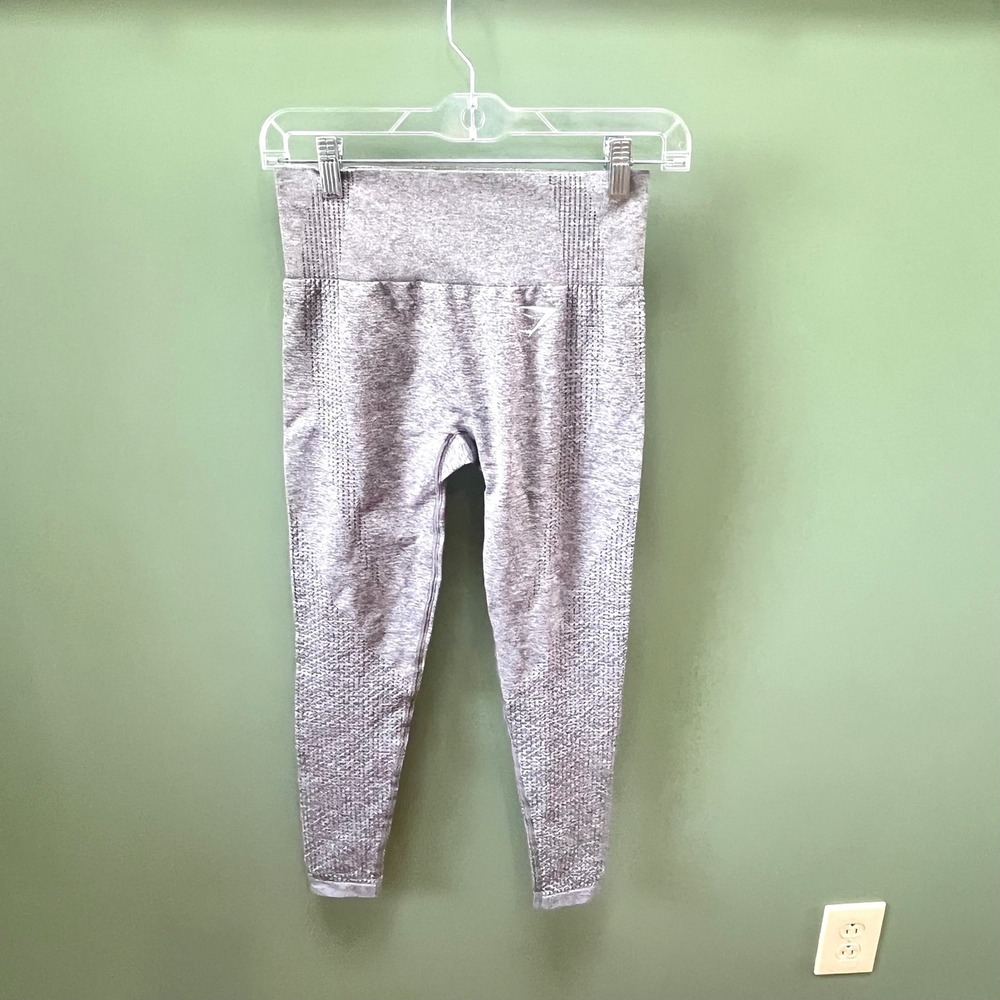 Gymshark Womensโ Vital Seamless Leggings Grey Marl High Waisted Small GLLG1830